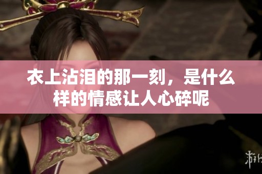 衣上沾泪的那一刻，是什么样的情感让人心碎呢