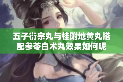 五子衍宗丸与桂附地黄丸搭配参苓白术丸效果如何呢