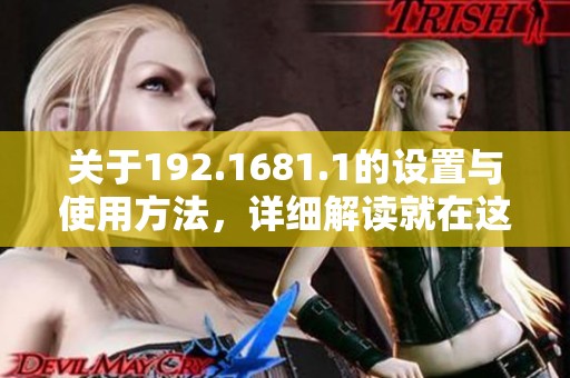 关于192.1681.1的设置与使用方法，详细解读就在这里