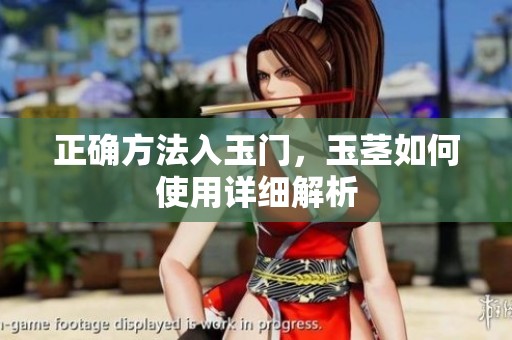 正确方法入玉门，玉茎如何使用详细解析
