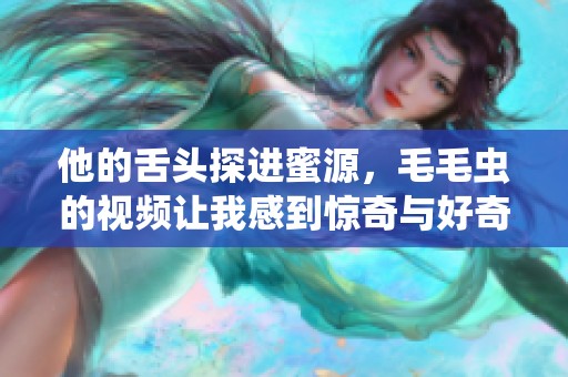 他的舌头探进蜜源，毛毛虫的视频让我感到惊奇与好奇