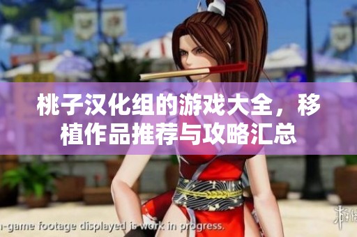桃子汉化组的游戏大全，移植作品推荐与攻略汇总
