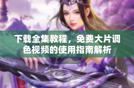 下载全集教程，免费大片调色视频的使用指南解析