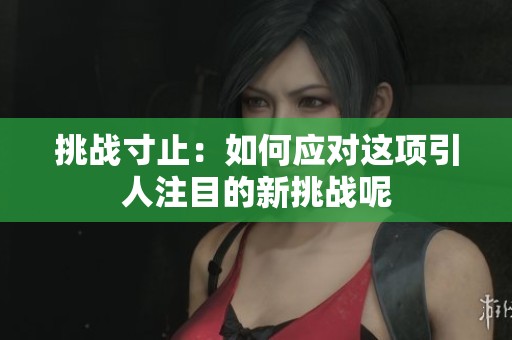 挑战寸止：如何应对这项引人注目的新挑战呢