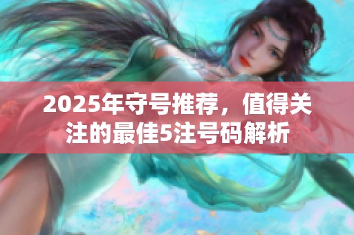2025年守号推荐，值得关注的最佳5注号码解析
