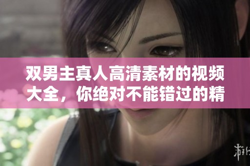 双男主真人高清素材的视频大全，你绝对不能错过的精彩内容！