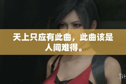 天上只应有此曲，此曲该是人间难得。