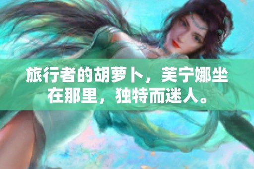 旅行者的胡萝卜，芙宁娜坐在那里，独特而迷人。