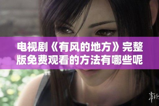 电视剧《有风的地方》完整版免费观看的方法有哪些呢？快来看看吧！