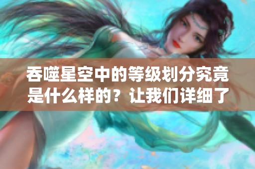 吞噬星空中的等级划分究竟是什么样的？让我们详细了解一下这个系统。