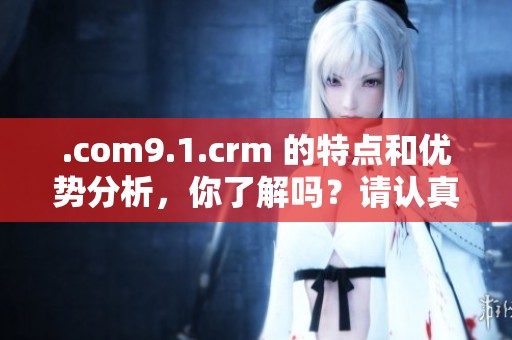 .com9.1.crm 的特点和优势分析，你了解吗？请认真关注这些重要信息。