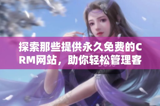 探索那些提供永久免费的CRM网站，助你轻松管理客户关系的工具