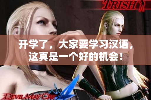 开学了，大家要学习汉语，这真是一个好的机会！