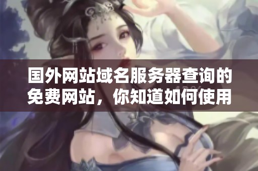 国外网站域名服务器查询的免费网站，你知道如何使用吗