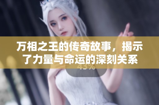 万相之王的传奇故事，揭示了力量与命运的深刻关系