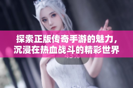 探索正版传奇手游的魅力，沉浸在热血战斗的精彩世界中