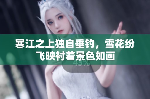 寒江之上独自垂钓，雪花纷飞映衬着景色如画
