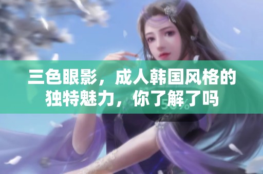 三色眼影，**韩国风格的独特魅力，你了解了吗