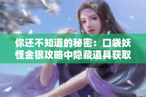 你还不知道的秘密：口袋妖怪金银攻略中隐藏道具获取技巧大揭秘