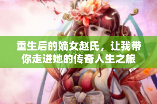 重生后的嫡女赵氏，让我带你走进她的传奇人生之旅