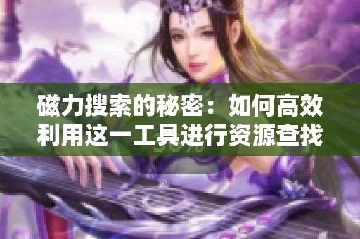 磁力搜索的秘密：如何高效利用这一工具进行资源查找