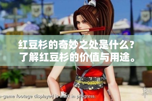 红豆杉的奇妙之处是什么？了解红豆杉的价值与用途。