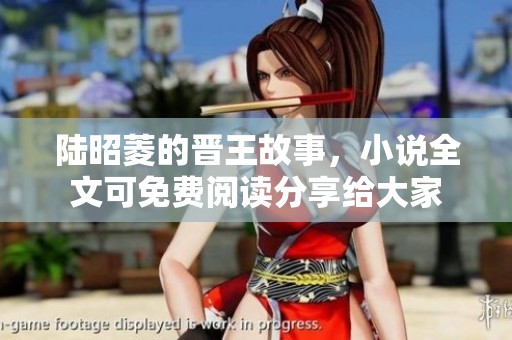 陆昭菱的晋王故事，小说全文可免费阅读分享给大家