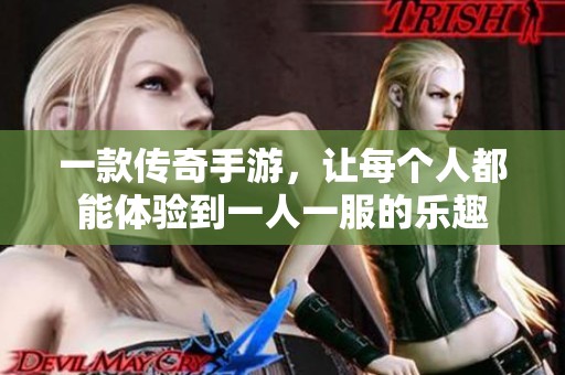 一款传奇手游，让每个人都能体验到一人一服的乐趣