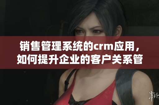 销售管理系统的crm应用，如何提升企业的客户关系管理效率