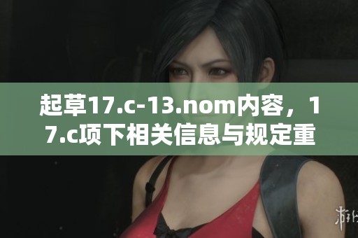 起草17.c-13.nom内容，17.c项下相关信息与规定重写整理
