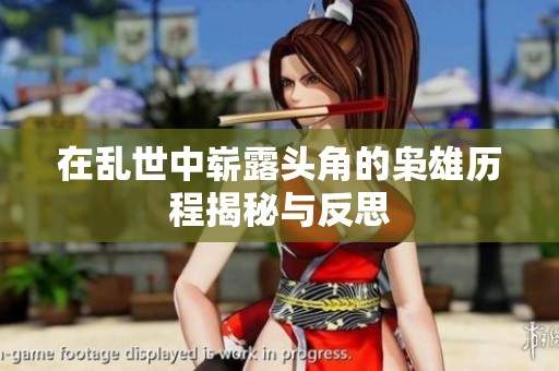 在乱世中崭露头角的枭雄历程揭秘与反思