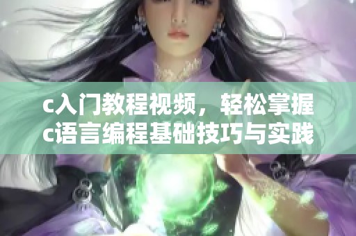 c入门教程视频，轻松掌握c语言编程基础技巧与实践指南