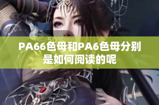 PA66色母和PA6色母分别是如何阅读的呢